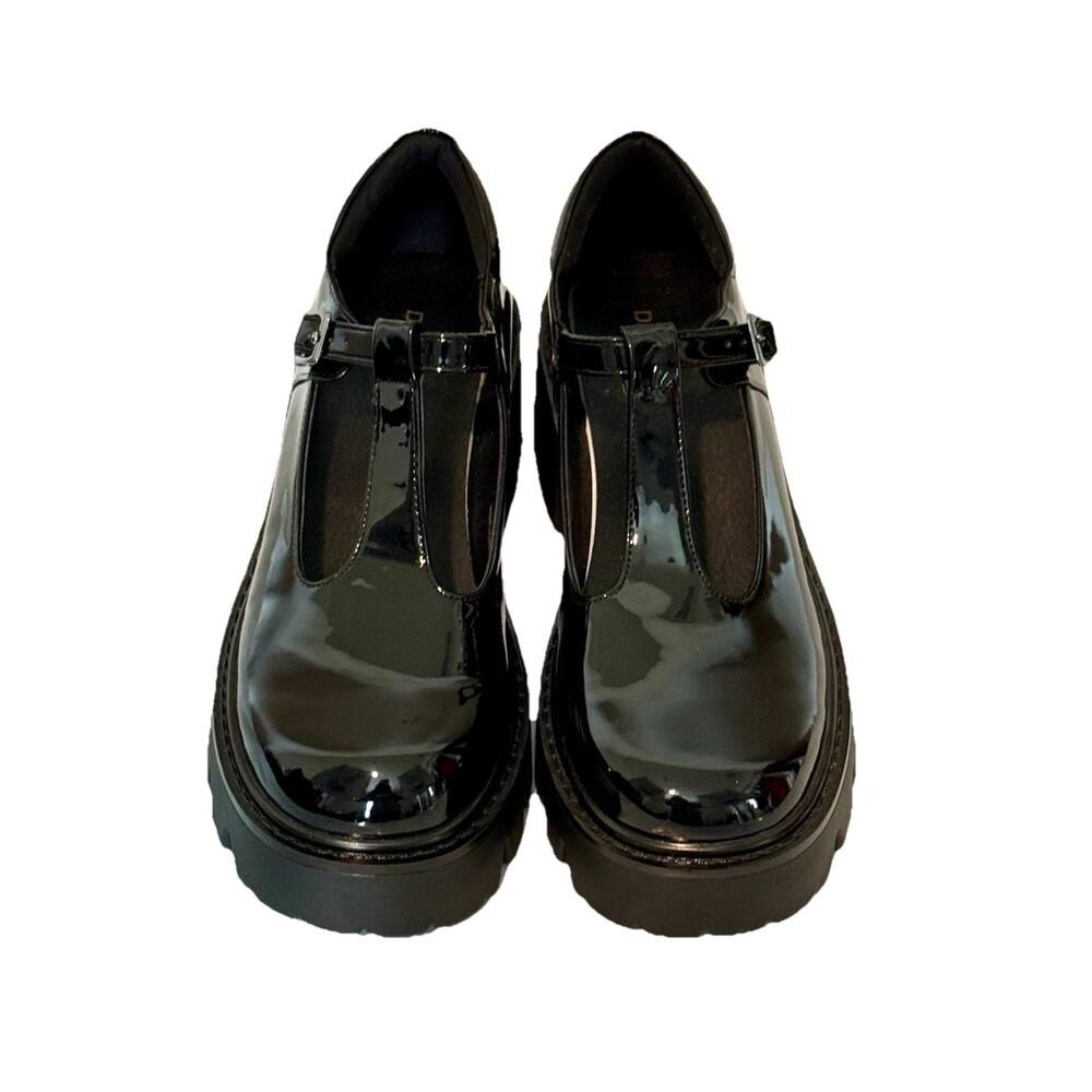 Dream Pairs Chunky Platform Mary Jane Shoes Black Patent Lug Sole 8.5 - Picture 6 of 12